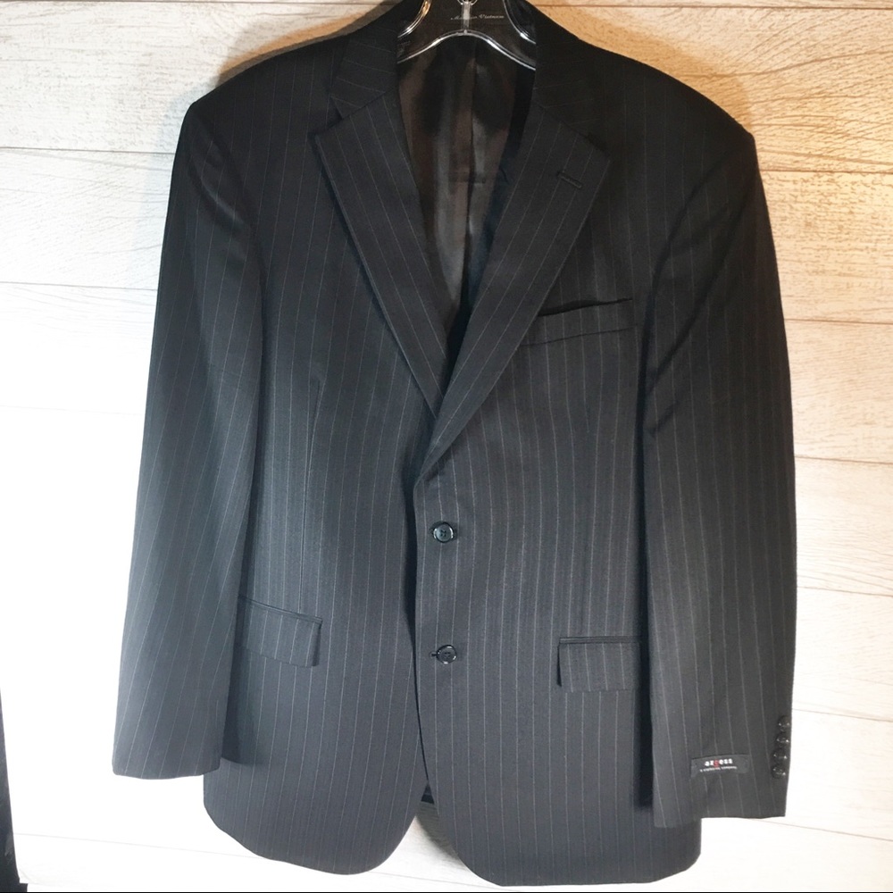 axcess NWT Black Striped Suit Jacket 42R